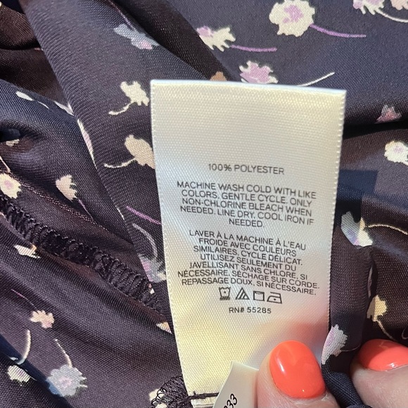 NWOT Express Size M Floral Smock Waist Skirt - Picture 4 of 5